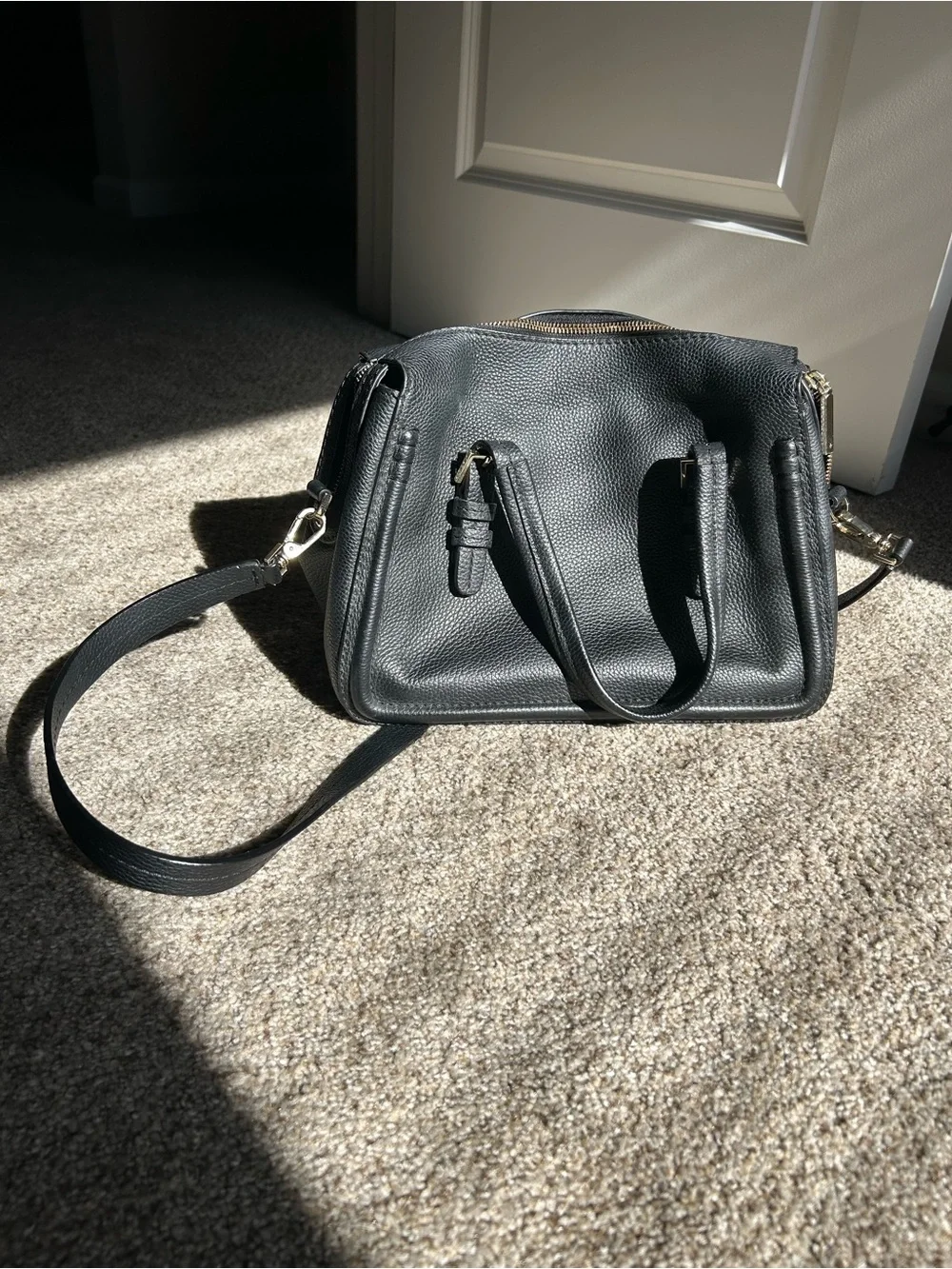 Kate Spade Black Leather Satchel/Shoulder Bag